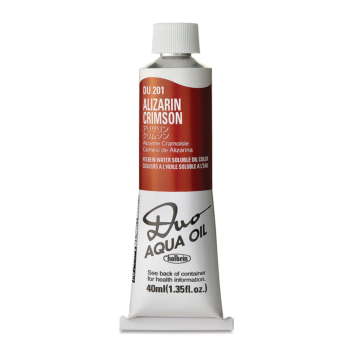 Holbein Duo Aqua Water Soluble Oils - Alizarin Crimson, 40 ml tube