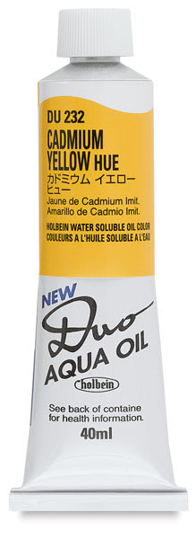 Holbein Duo Aqua Water Soluble Oils - Cadmium Yellow Hue, 40 ml tube Holbein Duo Aqua Water Soluble Oils - Cadmium Yellow Hue, 40 ml tube