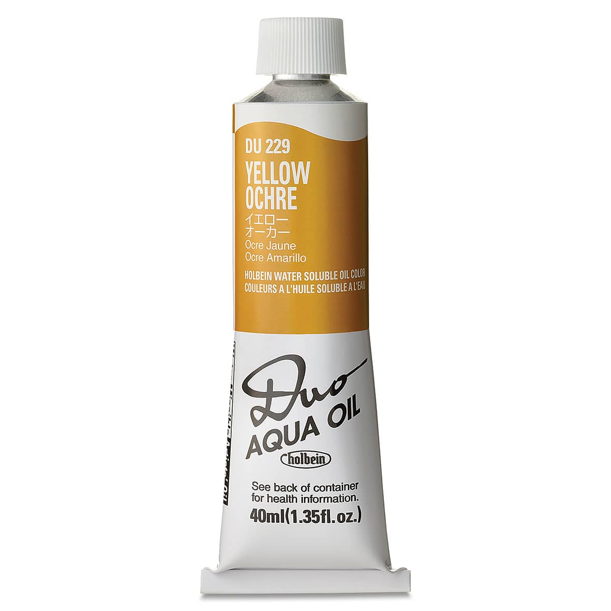 Holbein Duo Aqua Water Soluble Oils - Yellow Ochre, 40 ml tube