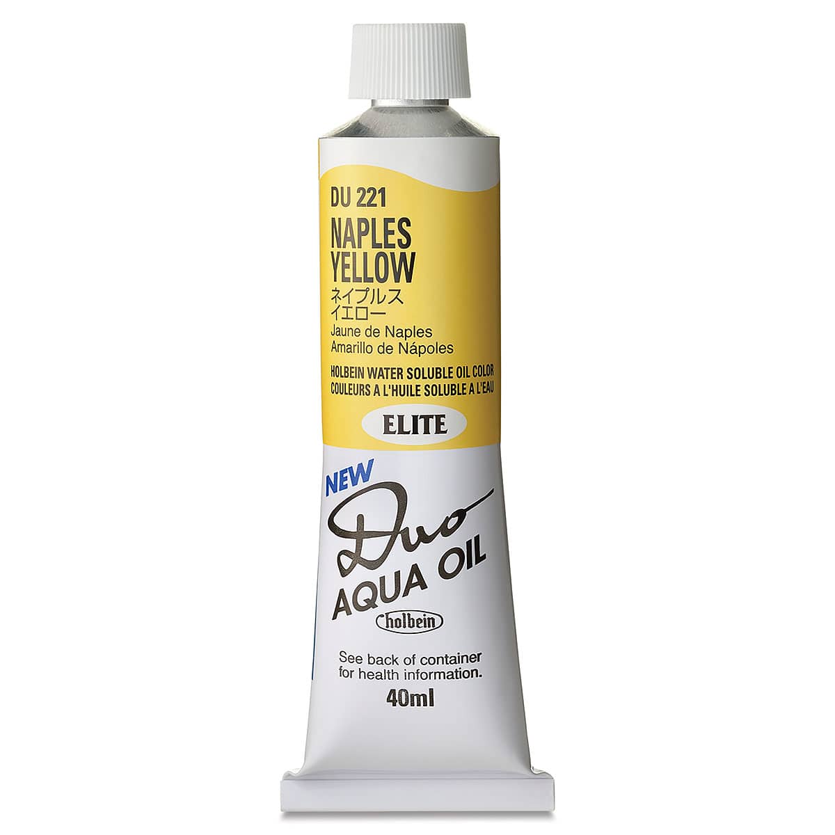 Holbein Duo Aqua Water Soluble Oils - Naples Yellow, 40 ml tube Holbein Duo Aqua Water Soluble Oils - Naples Yellow, 40 ml tube