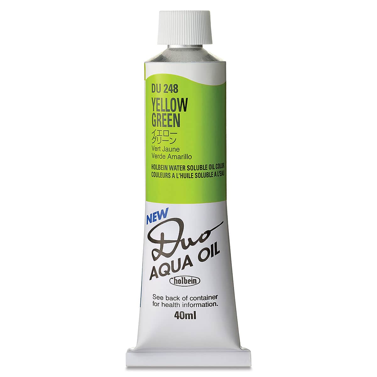 Holbein Duo Aqua Water Soluble Oils - Yellow Green, 40 ml tube
