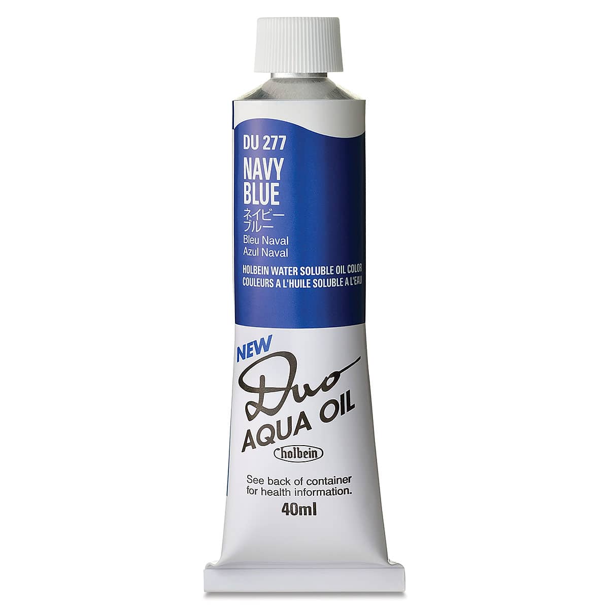 Holbein Duo Aqua Water Soluble Oils - Navy Blue, 40 ml tube