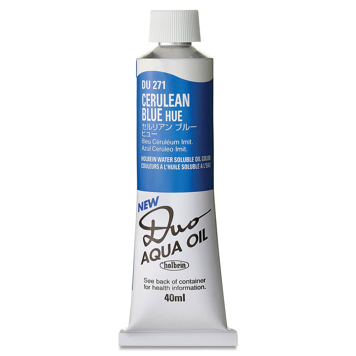 Holbein Duo Aqua Water Soluble Oils - Cerulean Blue Hue, 40 ml tube Holbein Duo Aqua Water Soluble Oils - Cerulean Blue Hue, 40 ml tube