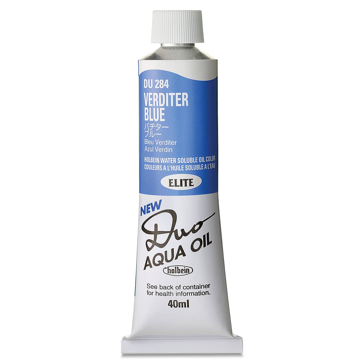 Holbein Duo Aqua Water Soluble Oils - Verditer Blue, 40 ml tube