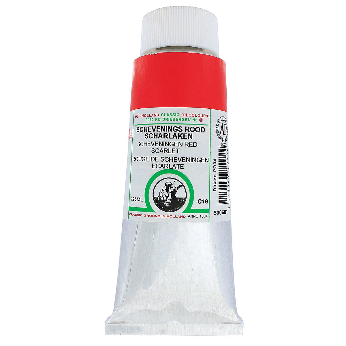 Old Holland Classic Oil Color - Scheveningen Red Scarlet, 125 ml tube