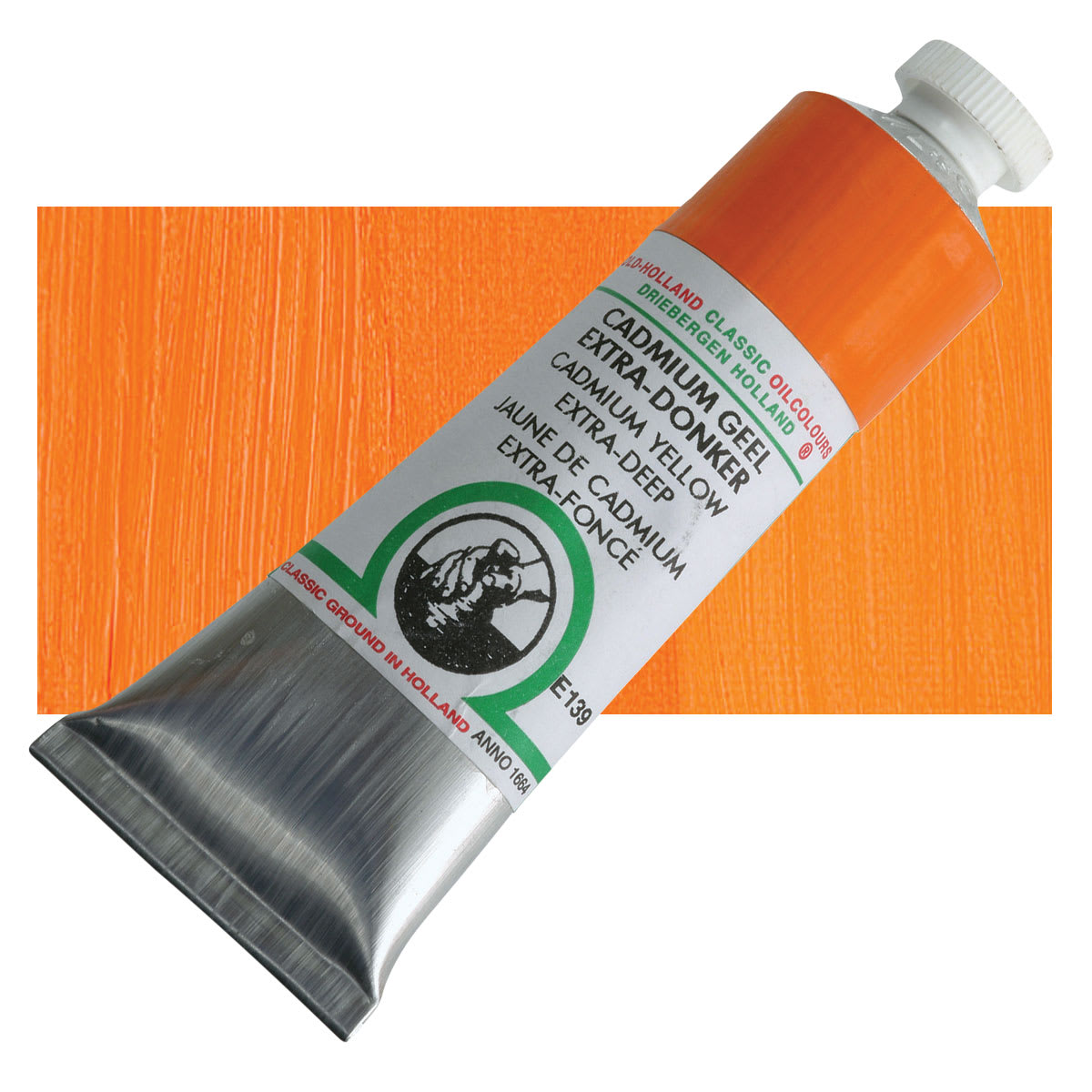 Old Holland Classic Oil Color - Cadmium Yellow Extra Deep, 40 ml tube and swatch