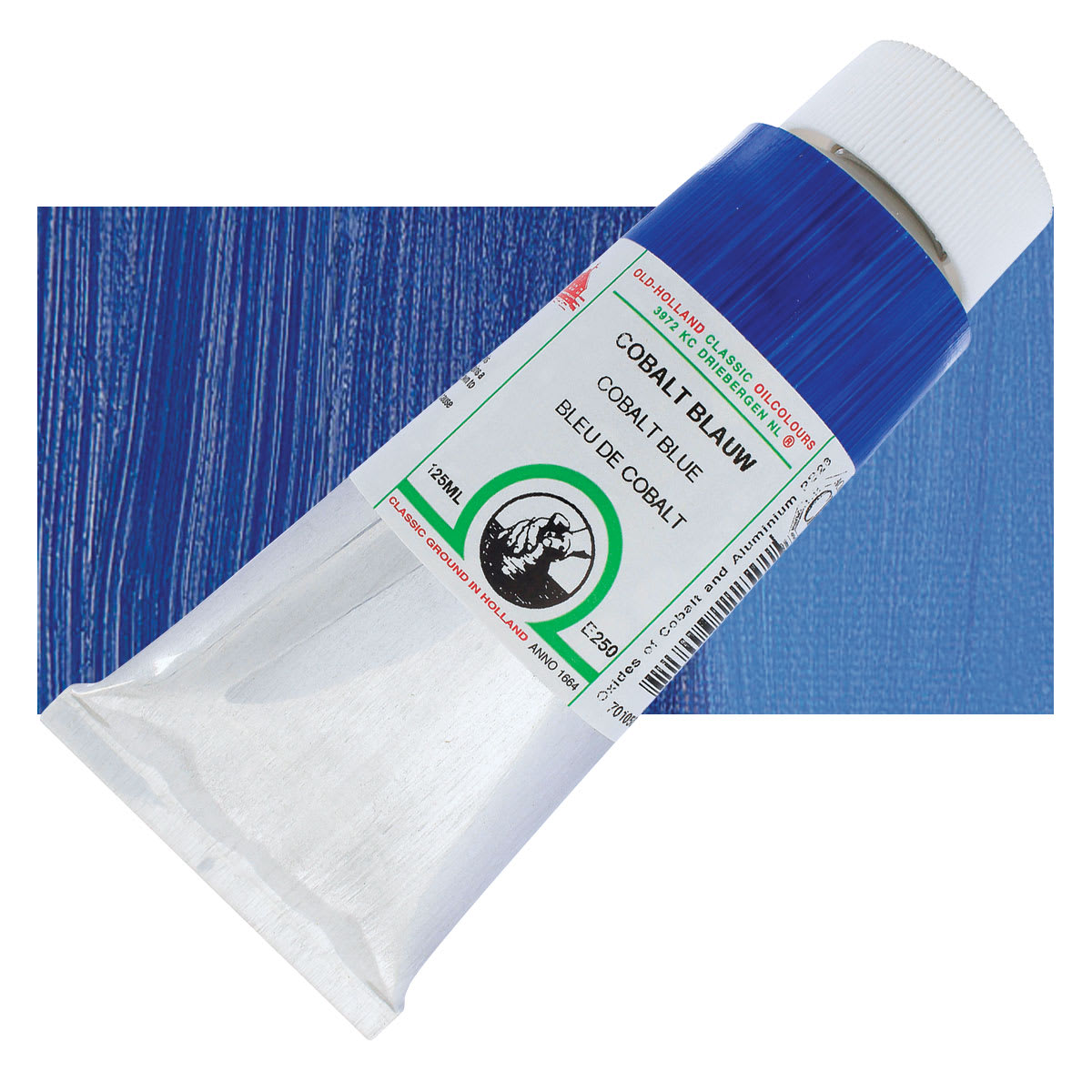 Old Holland Classic Oil Color - Cobalt Blue, 125 ml tube and swatch