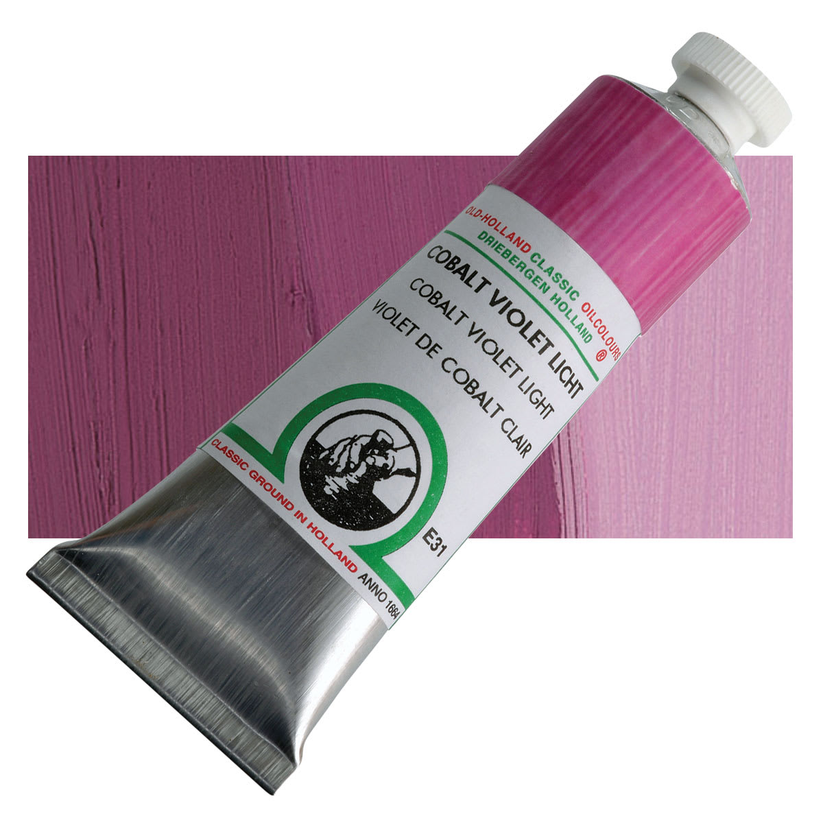 Old Holland Classic Oil Color - Cobalt Violet Light, 40 ml tube and swatch