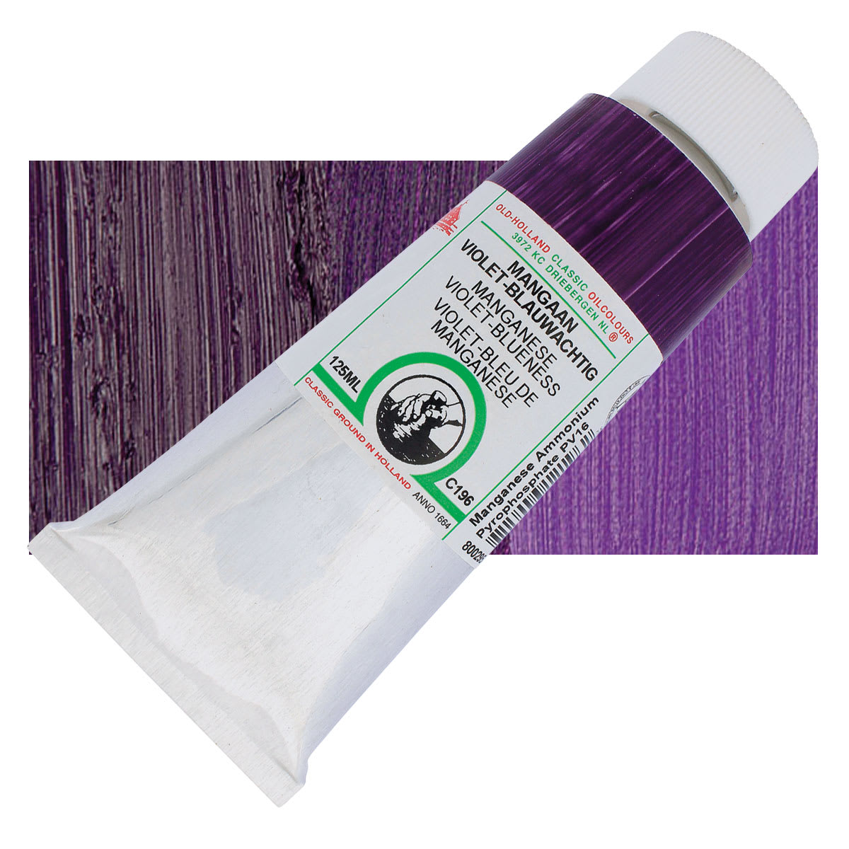 Old Holland Classic Oil Color - Manganese Violet Blueness, 125 ml tube and swatch