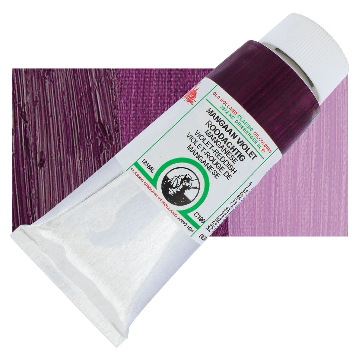 Old Holland Classic Oil Color - Manganese Violet-Reddish, 125 ml tube and swatch