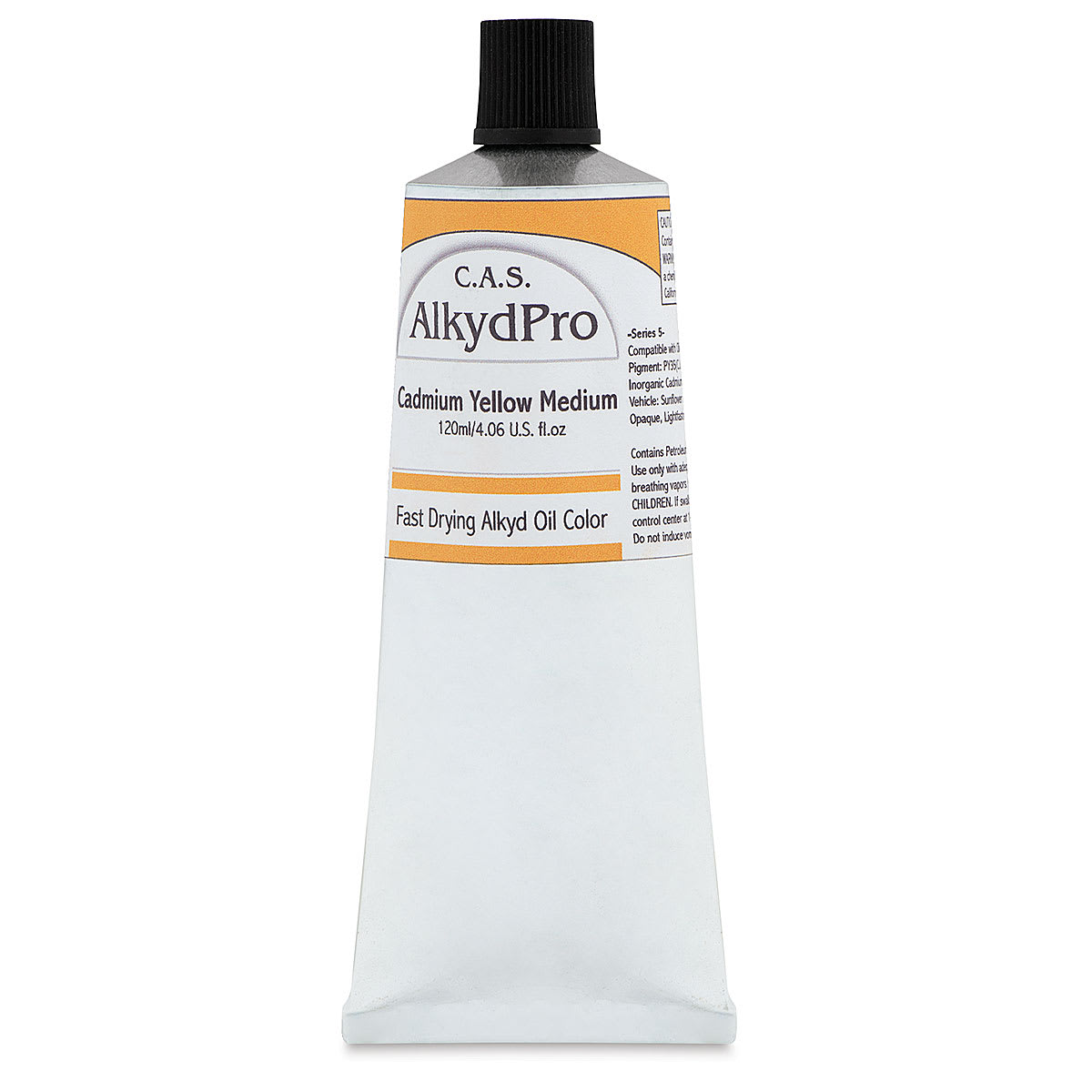 CAS AlkydPro Fast-Drying Alkyd Oil Color - Cadmium Yellow Medium, 120 ml tube