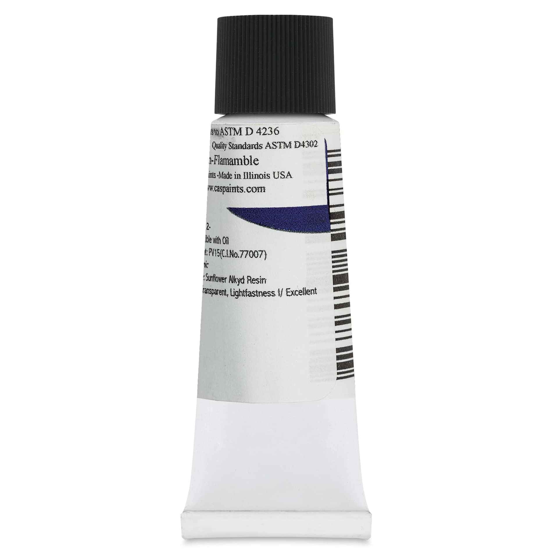 CAS AlkydPro Fast-Drying Alkyd Oil Color - Ultramarine Violet, 37 ml tube back