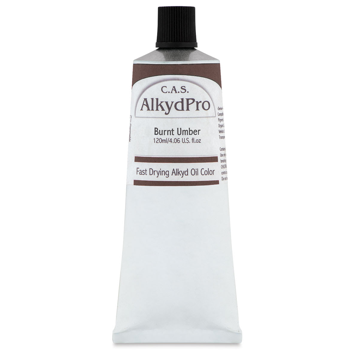 CAS AlkydPro Fast-Drying Alkyd Oil Color - Burnt Umber, 120 ml tube