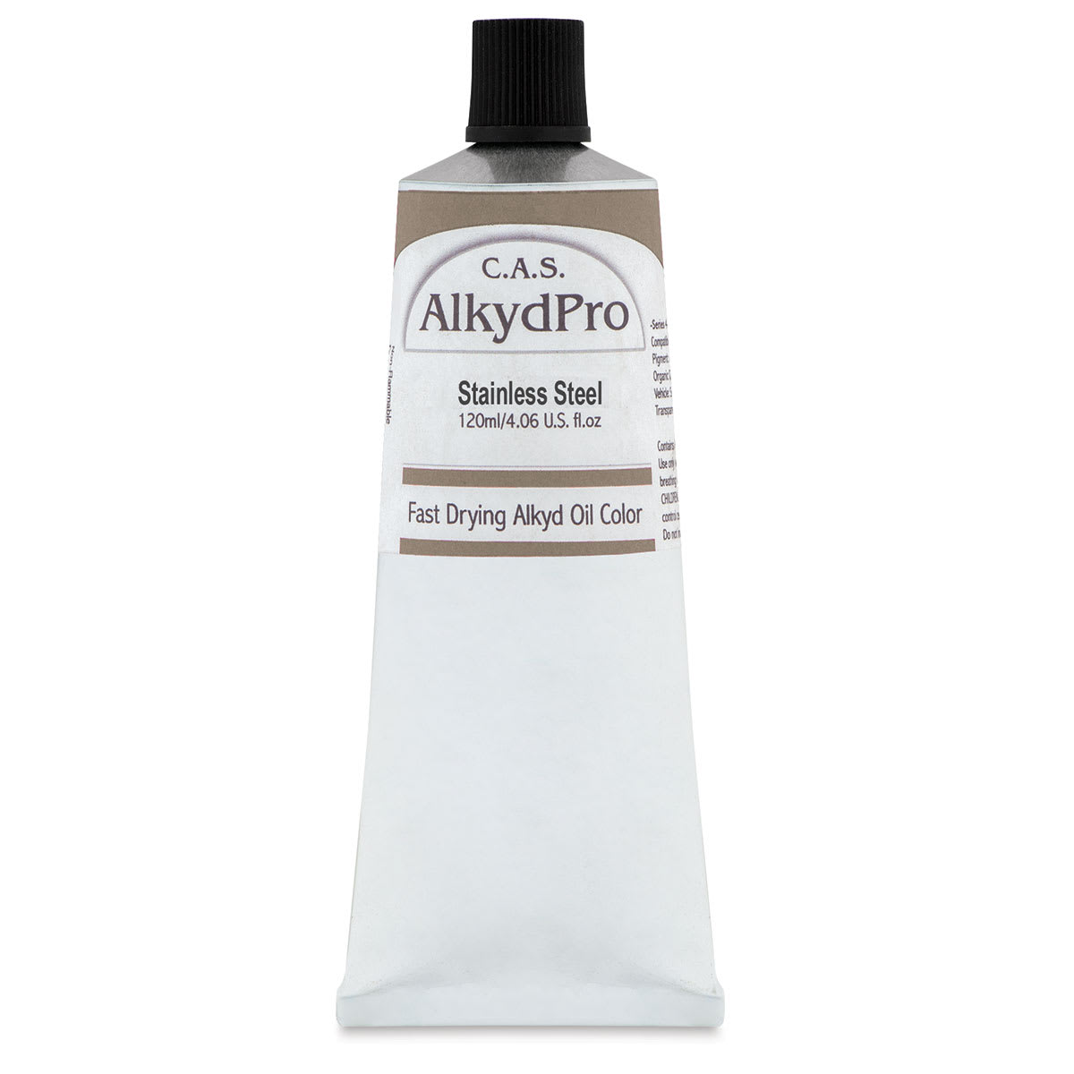 CAS AlkydPro Fast-Drying Alkyd Oil Color - Stainless Steel, 120 ml tube