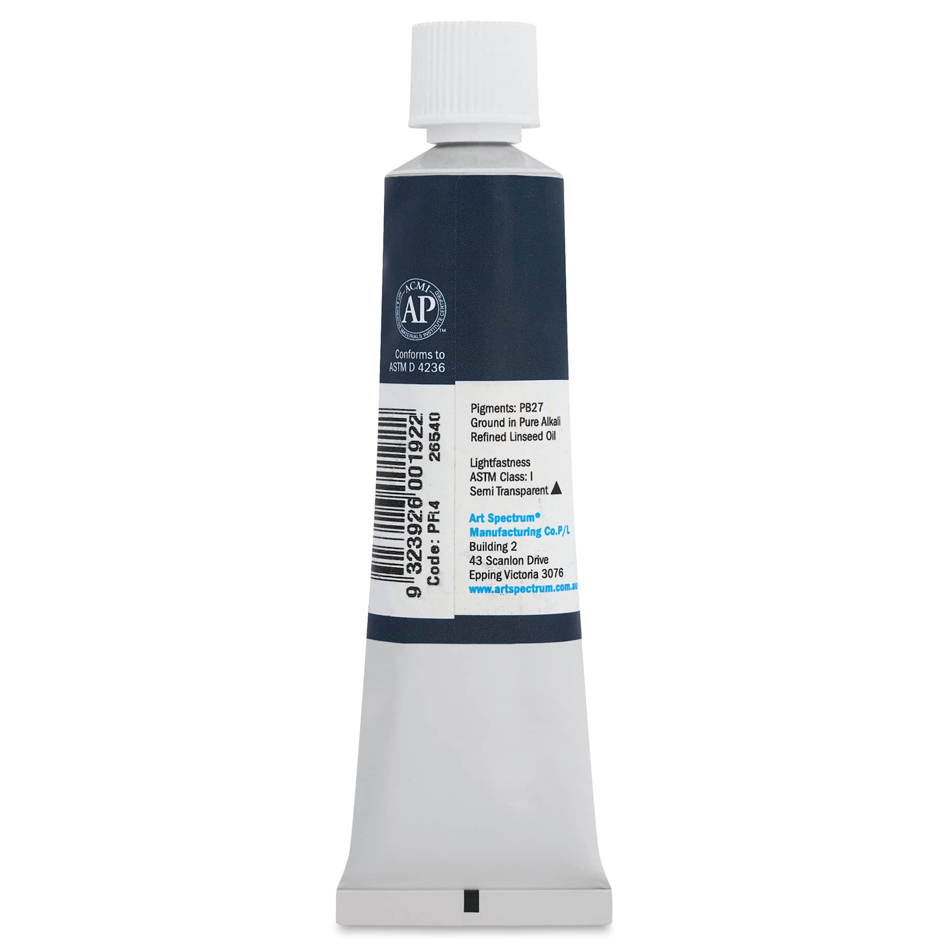 Art Spectrum Artists' Oil Paint - Prussian Blue, 40 ml back