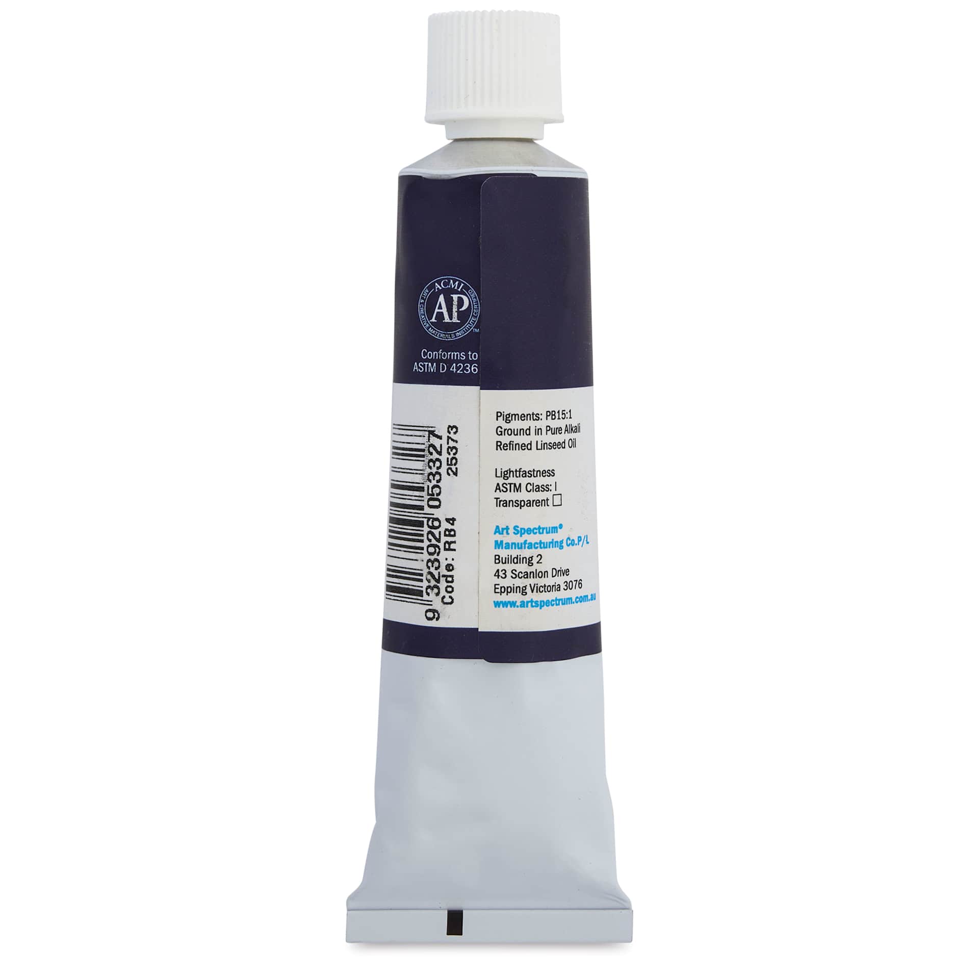 Art Spectrum Artists' Oil Paint - Phthalo Blue (Red Shade), 40 ml back