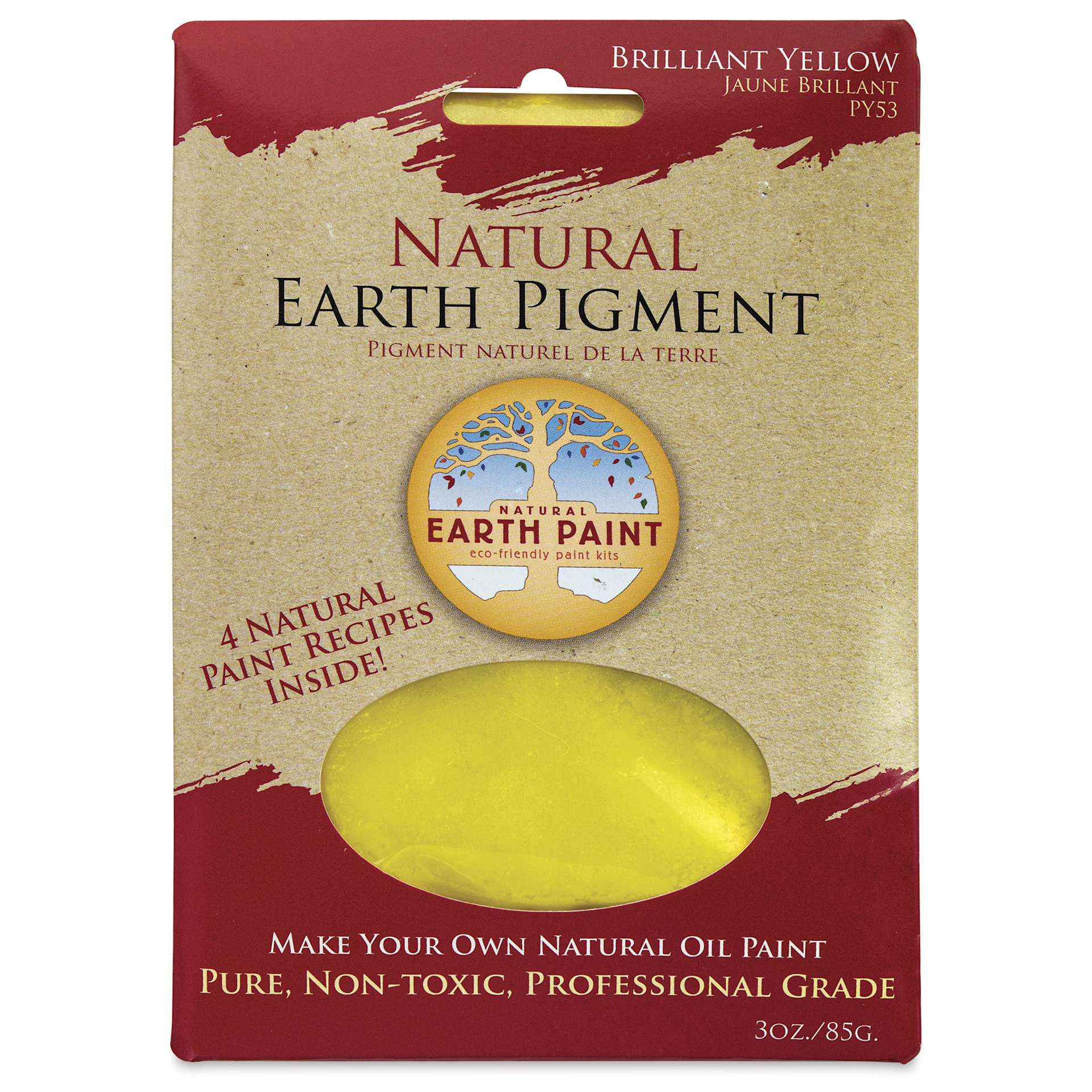 Natural Earth Paint Earth & Mineral Pigment - Brilliant Yellow, 3 oz