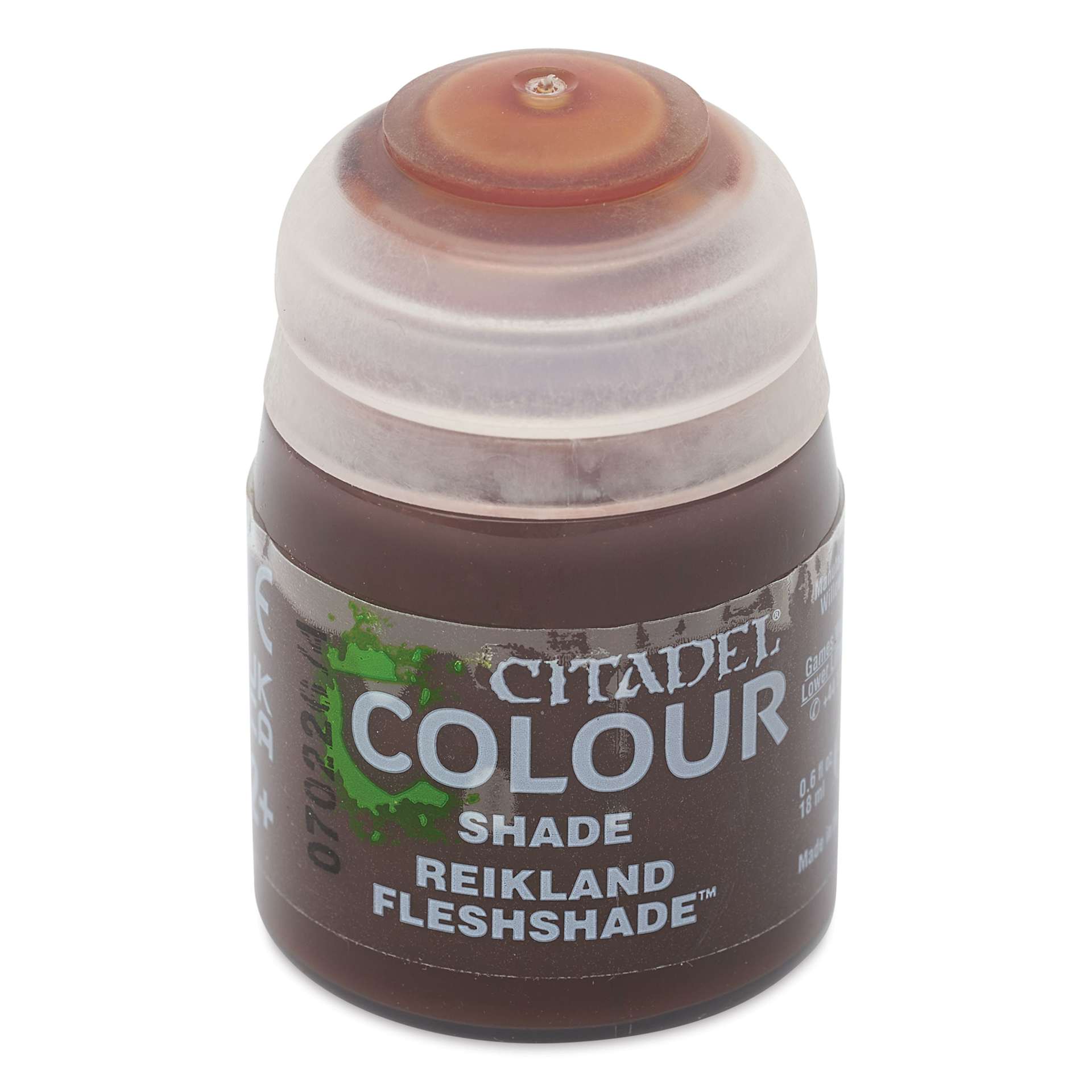 Citadel Shade Acrylic Paint - Reikland Fleshshade, 18 ml, bottle, front