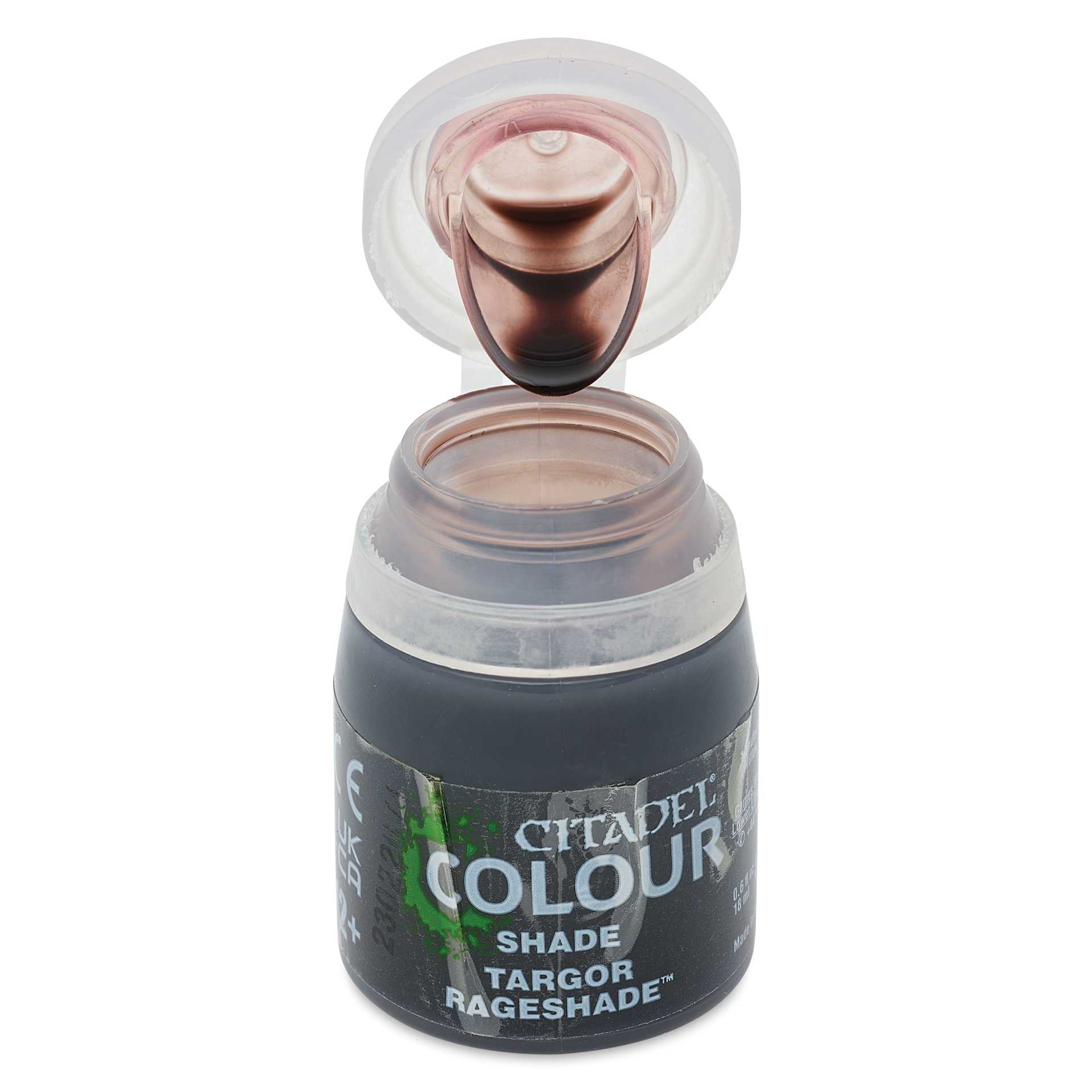 Citadel Shade Acrylic Paint - Targor Rageshade, 18 ml, bottle, open