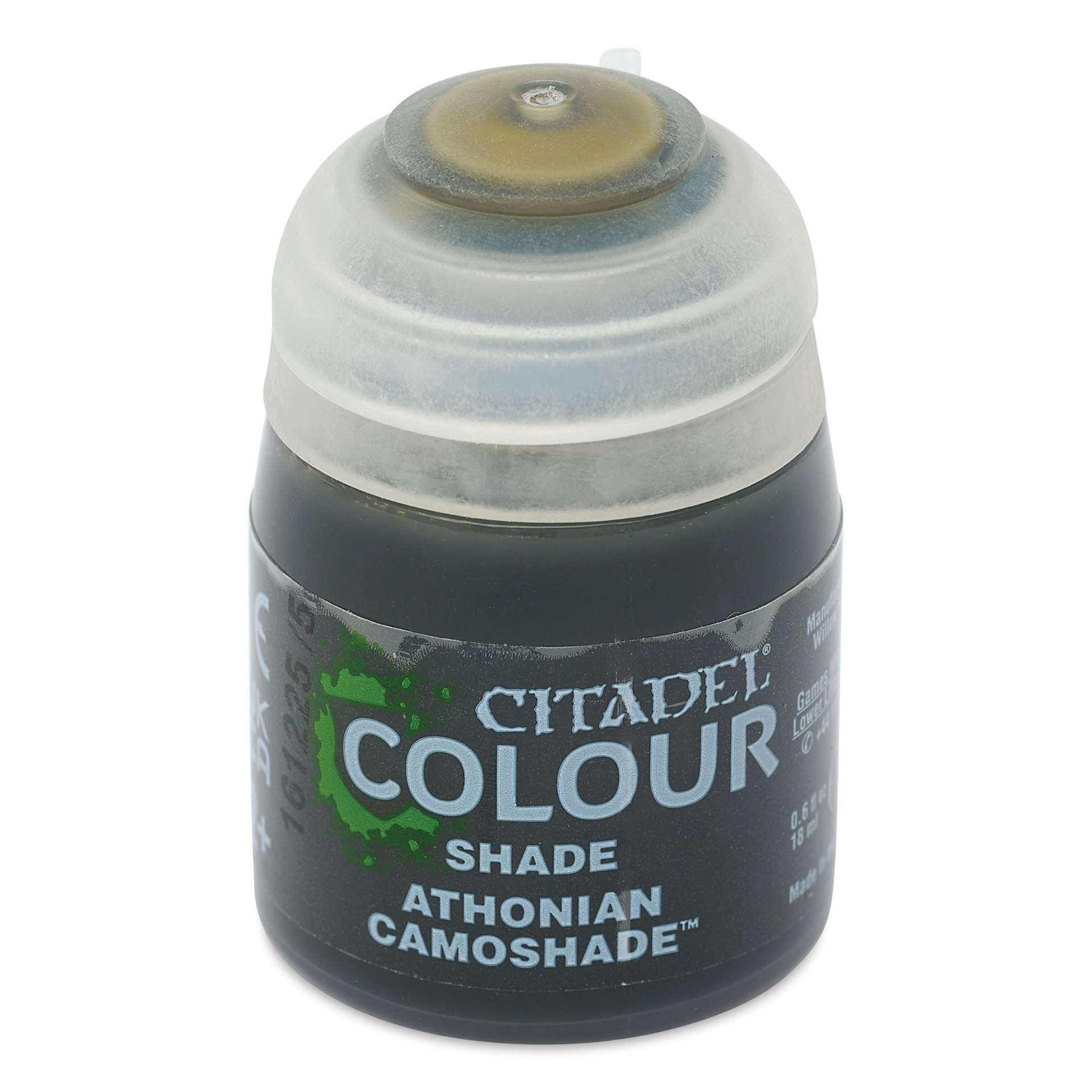 Citadel Shade Acrylic Paint - Athonian Camoshade, 18 ml, front of bottle