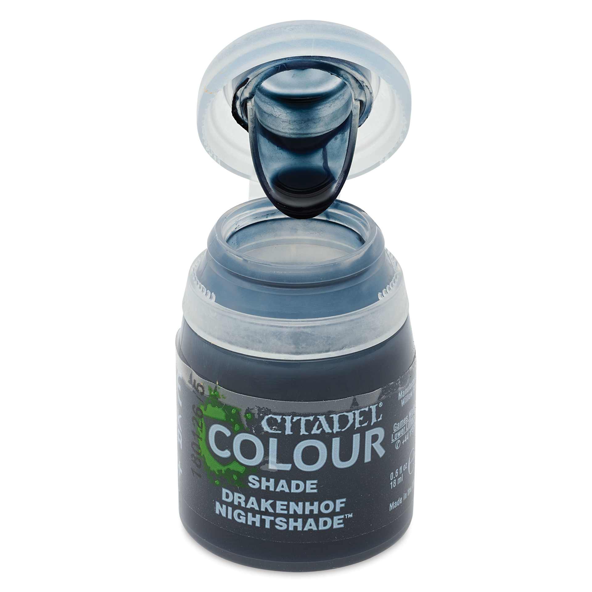 Citadel Shade Acrylic Paint - Drakenhof Nightshade, 18 ml, bottle, open