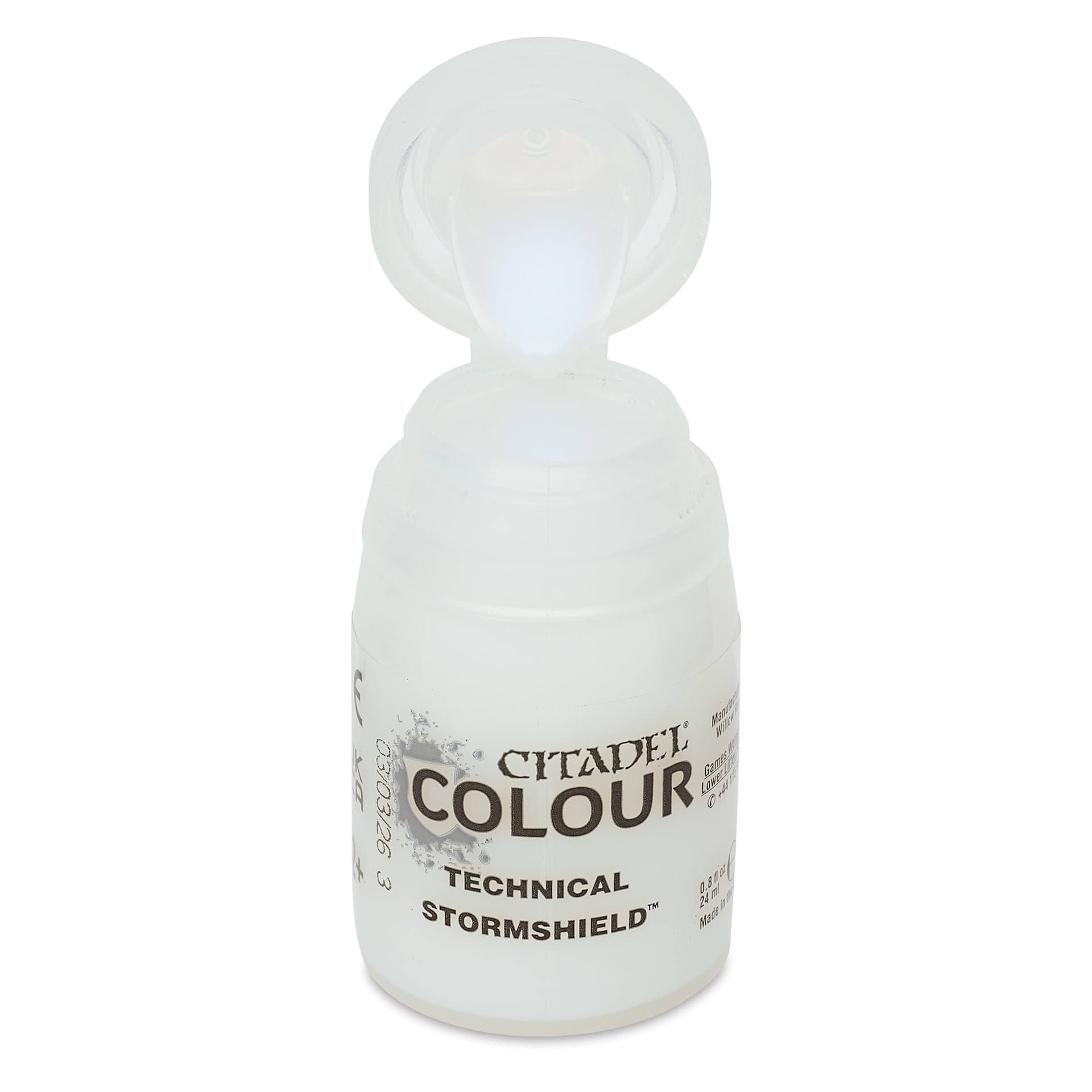 Citadel Technical Acrylic Paint - Stormshield, 24 ml, open bottle