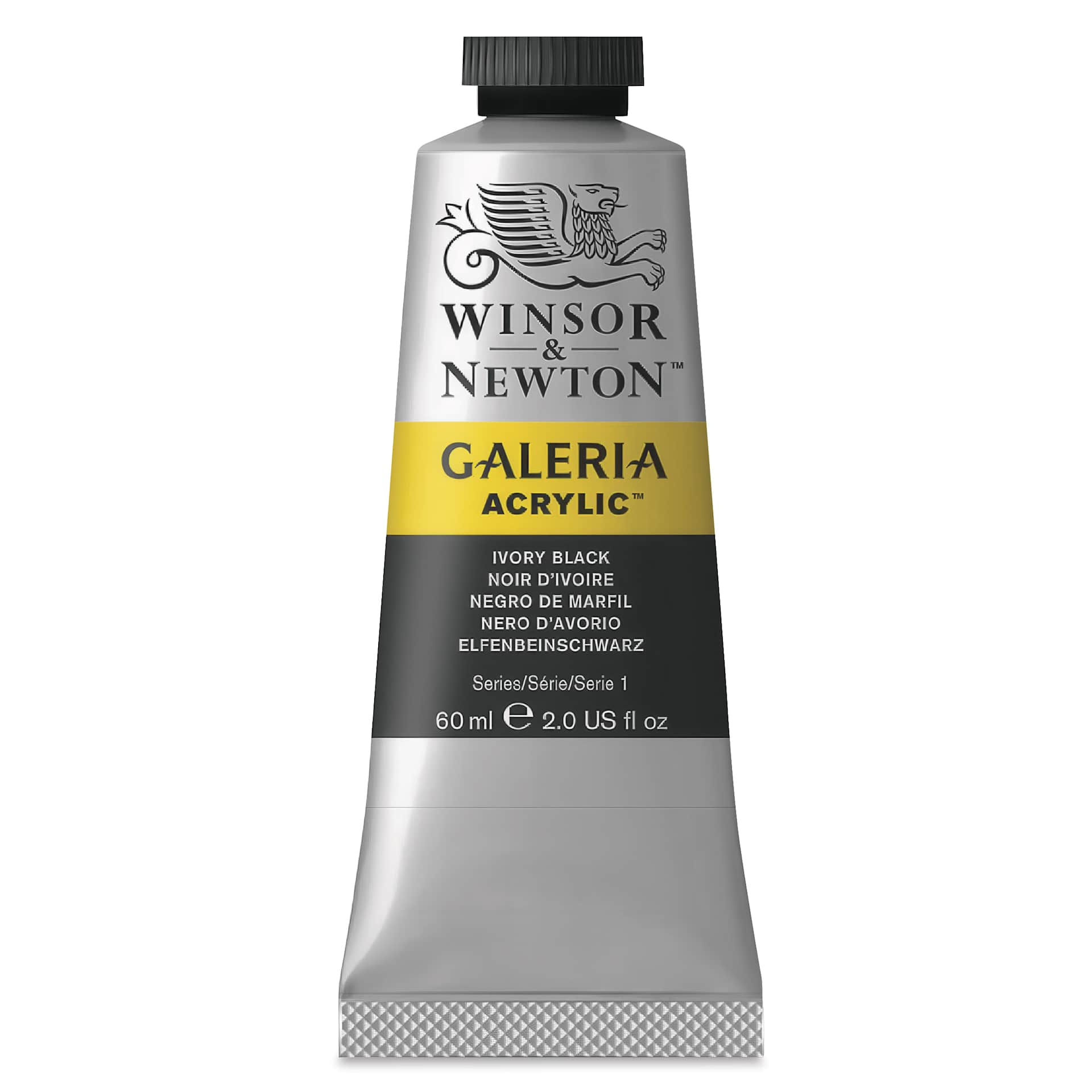 Winsor & Newton Galeria Flow Acrylics - Ivory Black, 60 ml tube