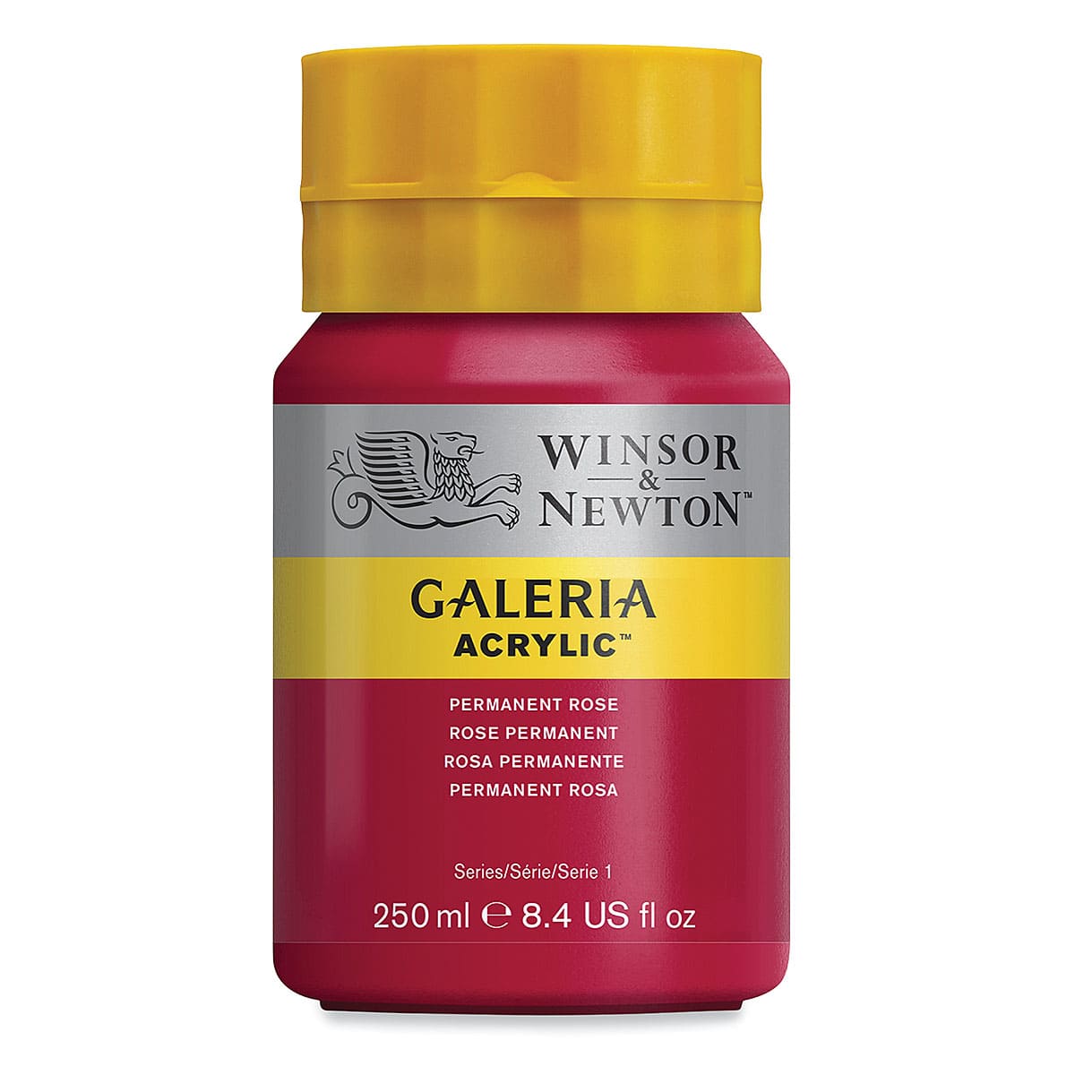 Winsor & Newton Galeria Flow Acrylics - Permanent Rose, 250 ml tube