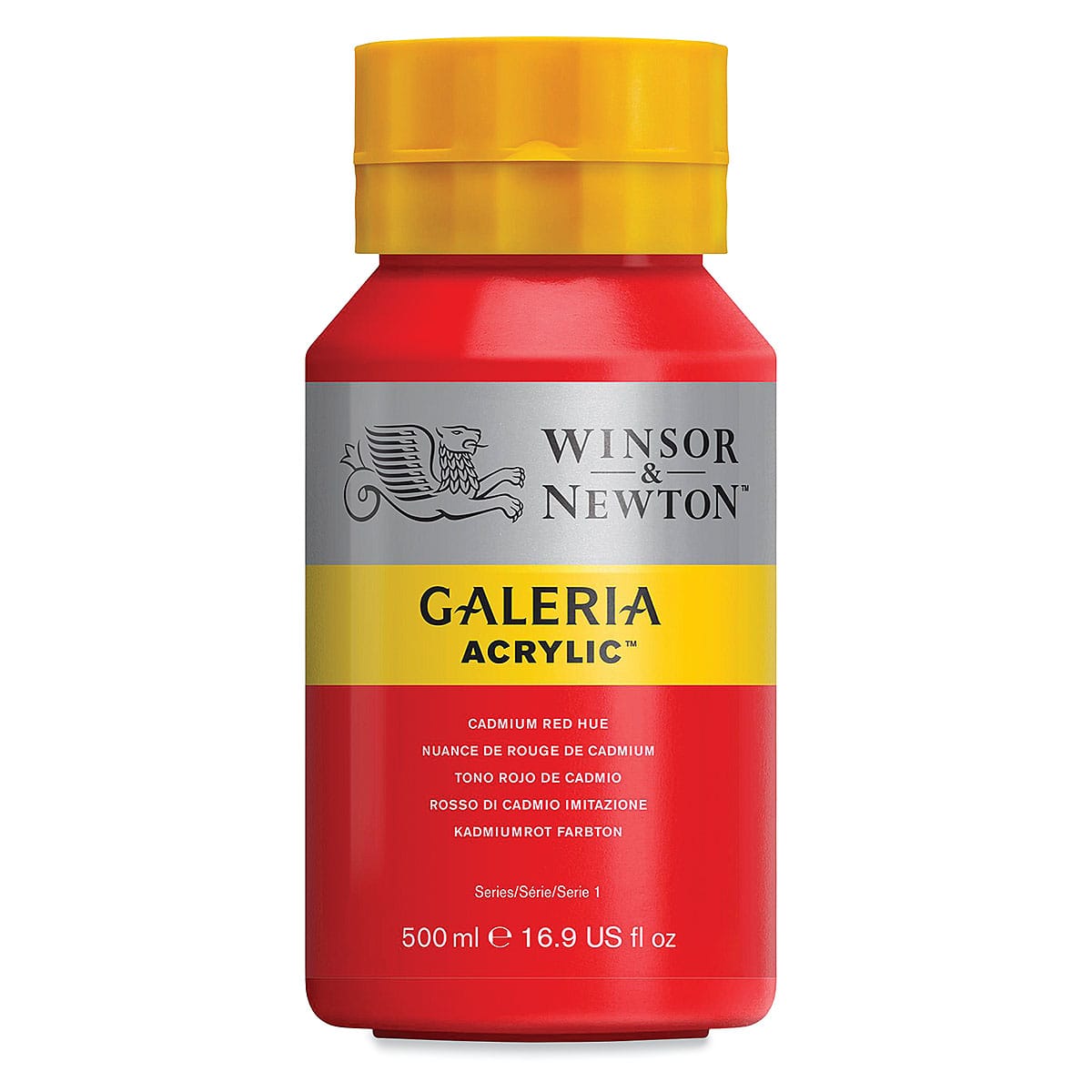 Winsor & Newton Galeria Flow Acrylics - Cadmium Red Hue, 500 ml tube