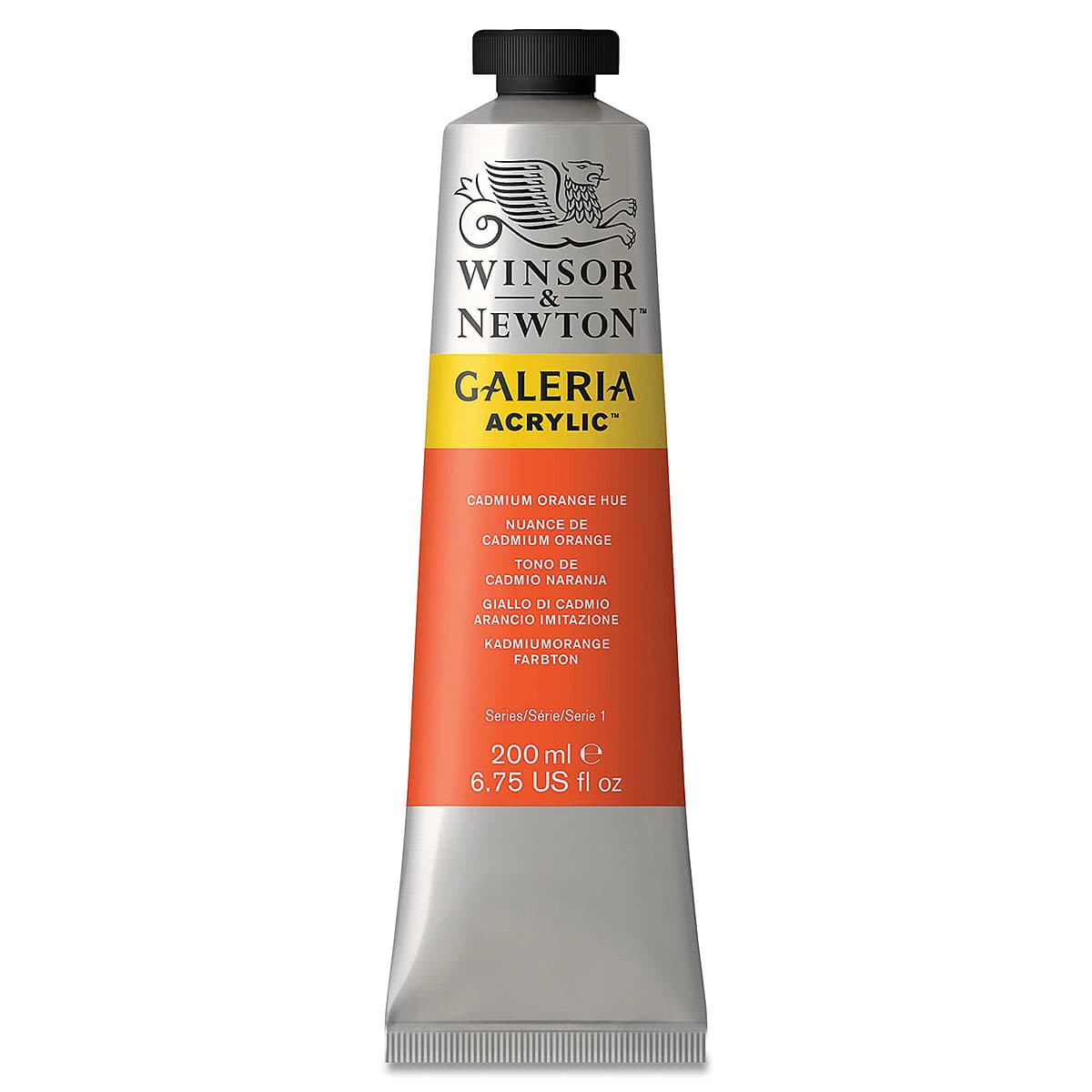 Winsor & Newton Galeria Flow Acrylics - Cadmium Orange Hue, 200 ml tube