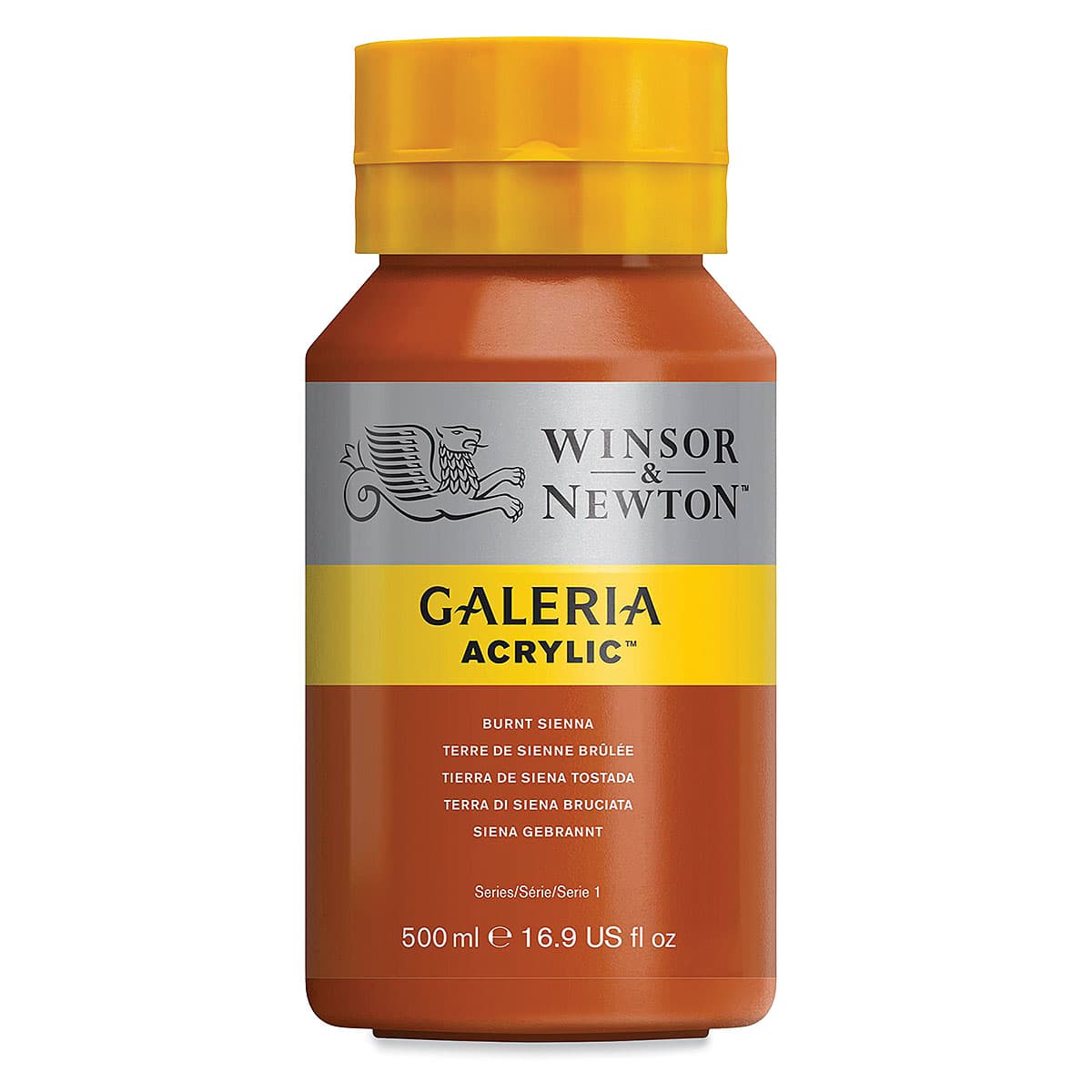 Winsor & Newton Galeria Flow Acrylics - Burnt Sienna, 500 ml tube