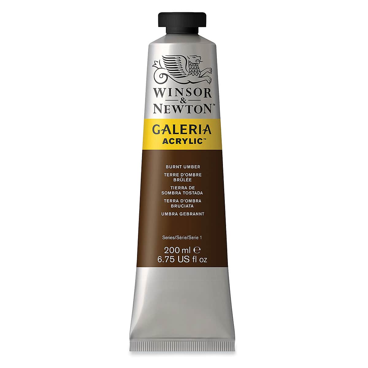 Winsor & Newton Galeria Flow Acrylics - Burnt Umber, 200 ml tube