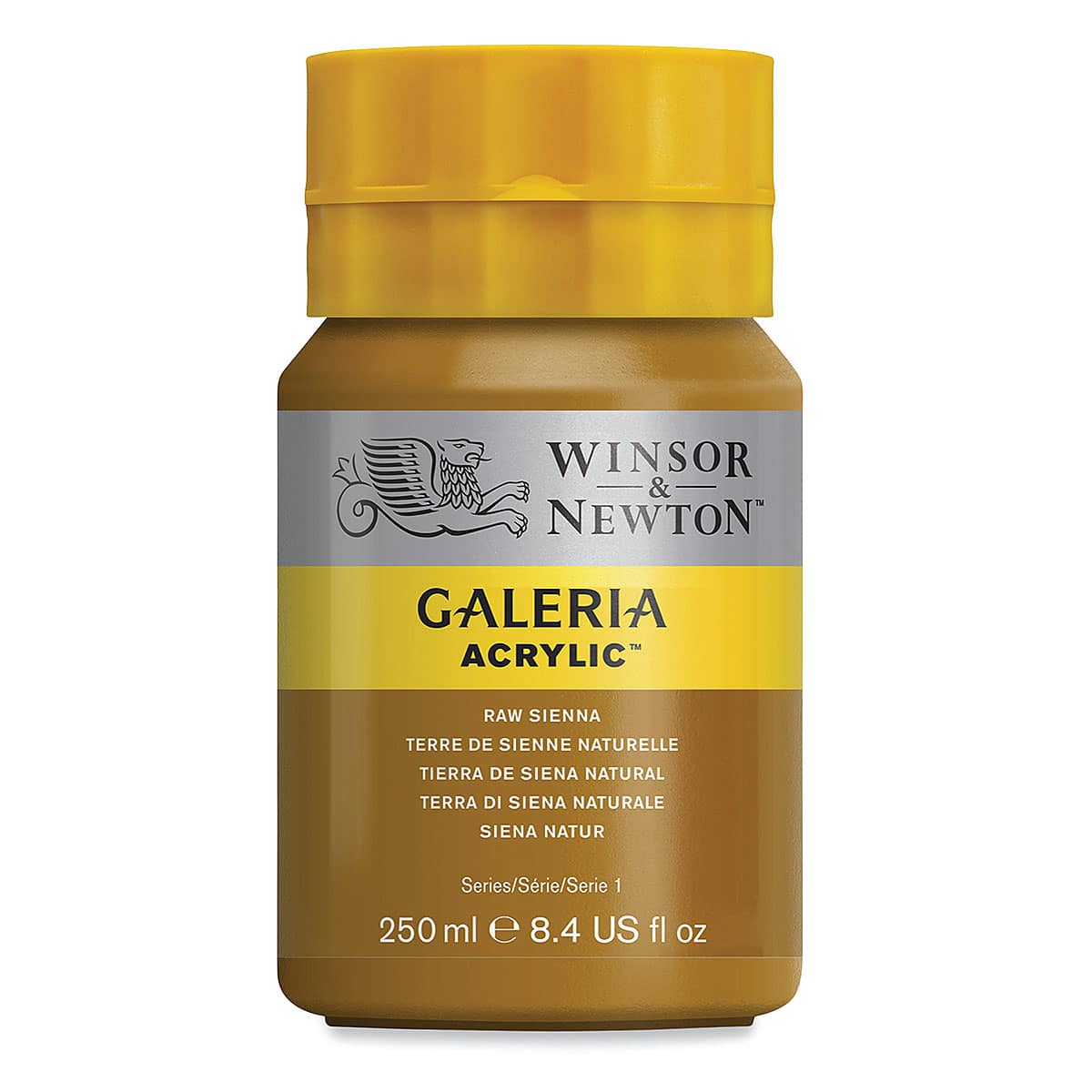 Winsor & Newton Galeria Flow Acrylics - Raw Sienna, 250 ml tube