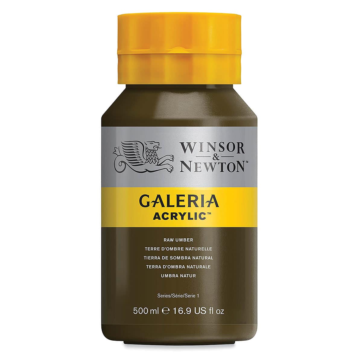 Winsor & Newton Galeria Flow Acrylics - Raw Umber, 500 ml tube