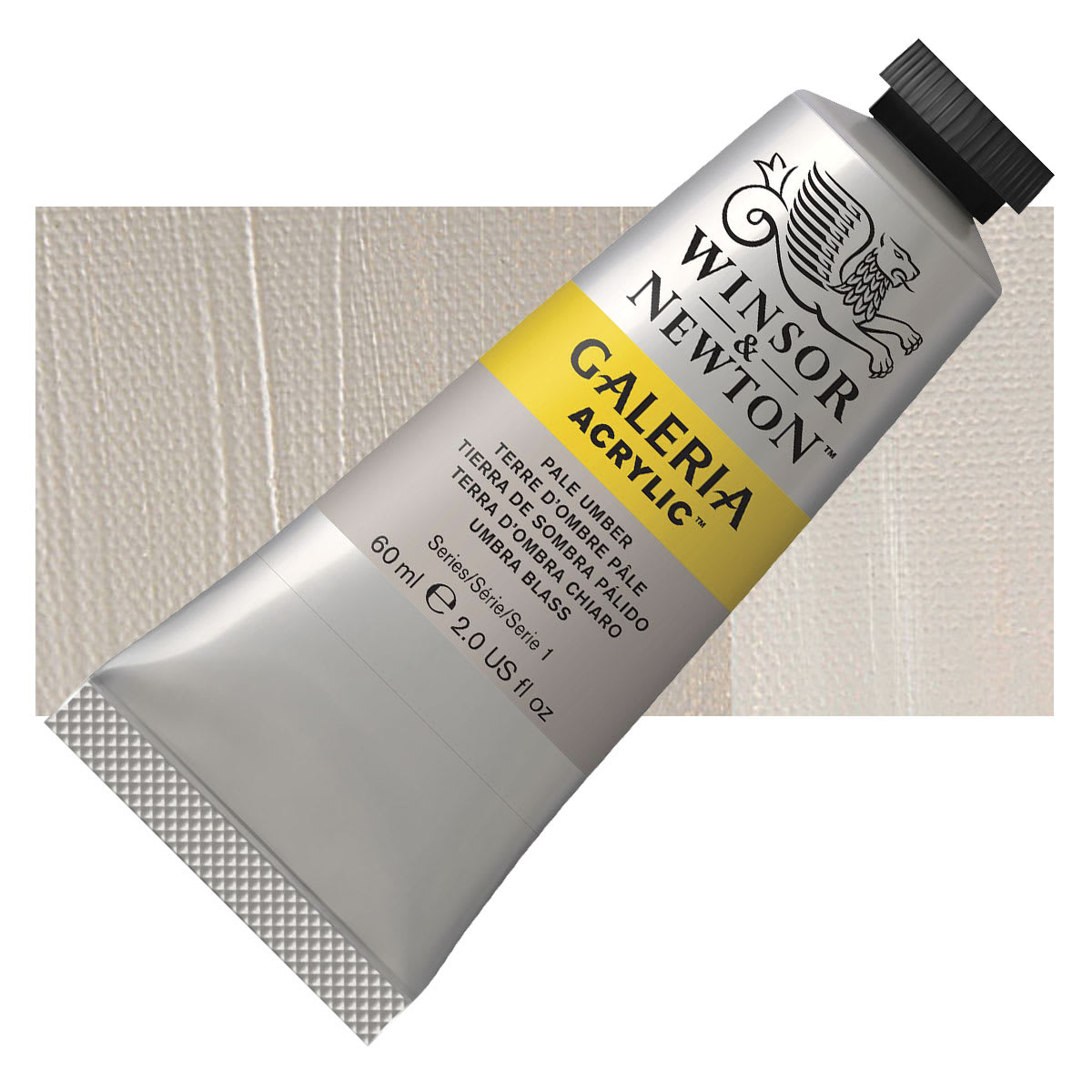 Winsor & Newton Galeria Flow Acrylic - Pale Umber, 60 ml tube and swatch