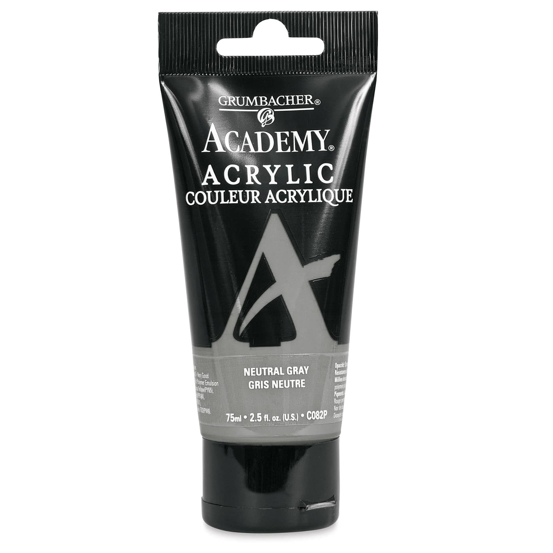 Grumbacher Academy Acrylic - Neutral Gray, 75 ml tube