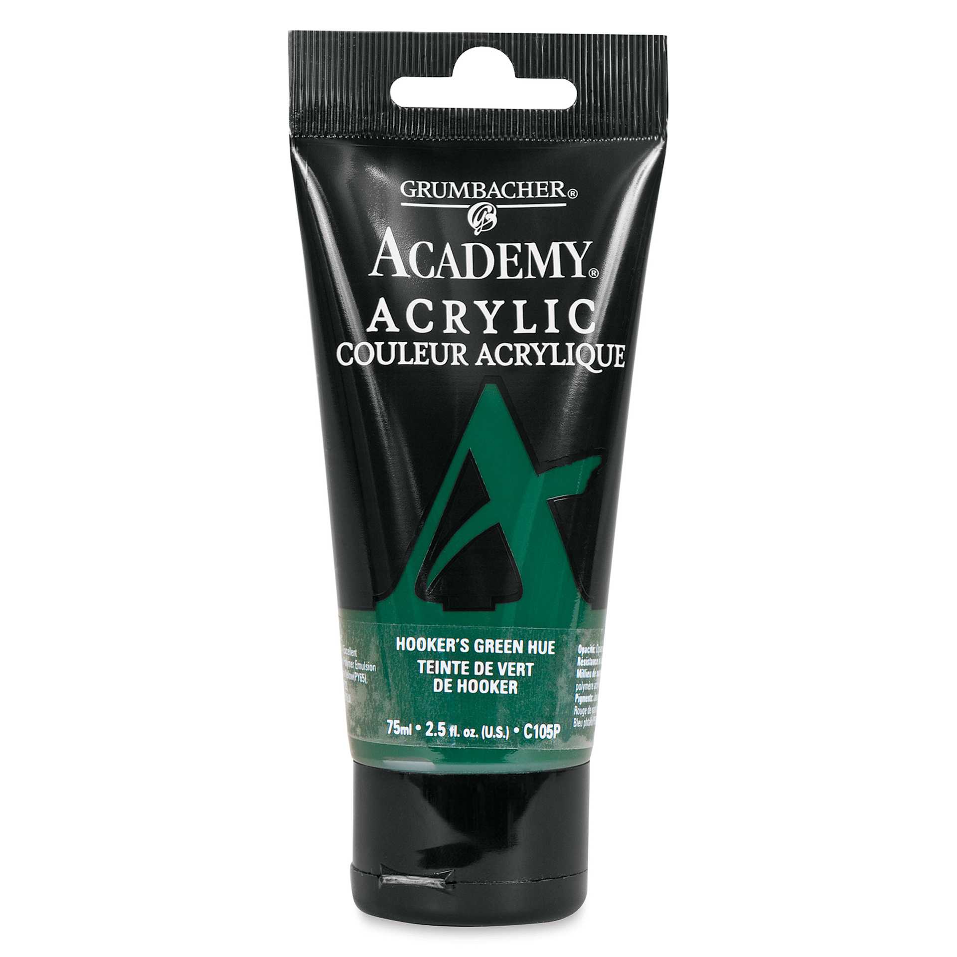 Grumbacher Academy Acrylic - Hooker's Green Hue, 75 ml tube