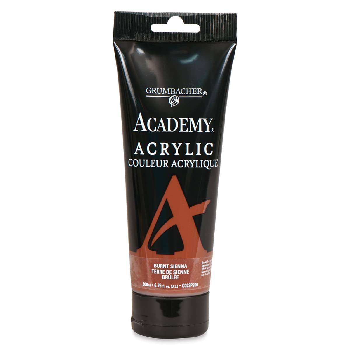 Grumbacher Academy Acrylic - Burnt Sienna, 200 ml tube