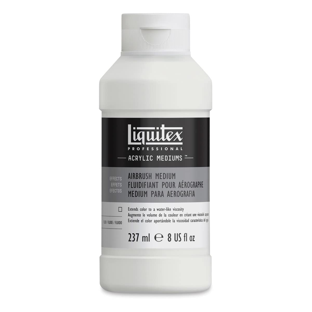 Liquitex Effects Airbrush Medium - Front of 8 oz Bottle shown