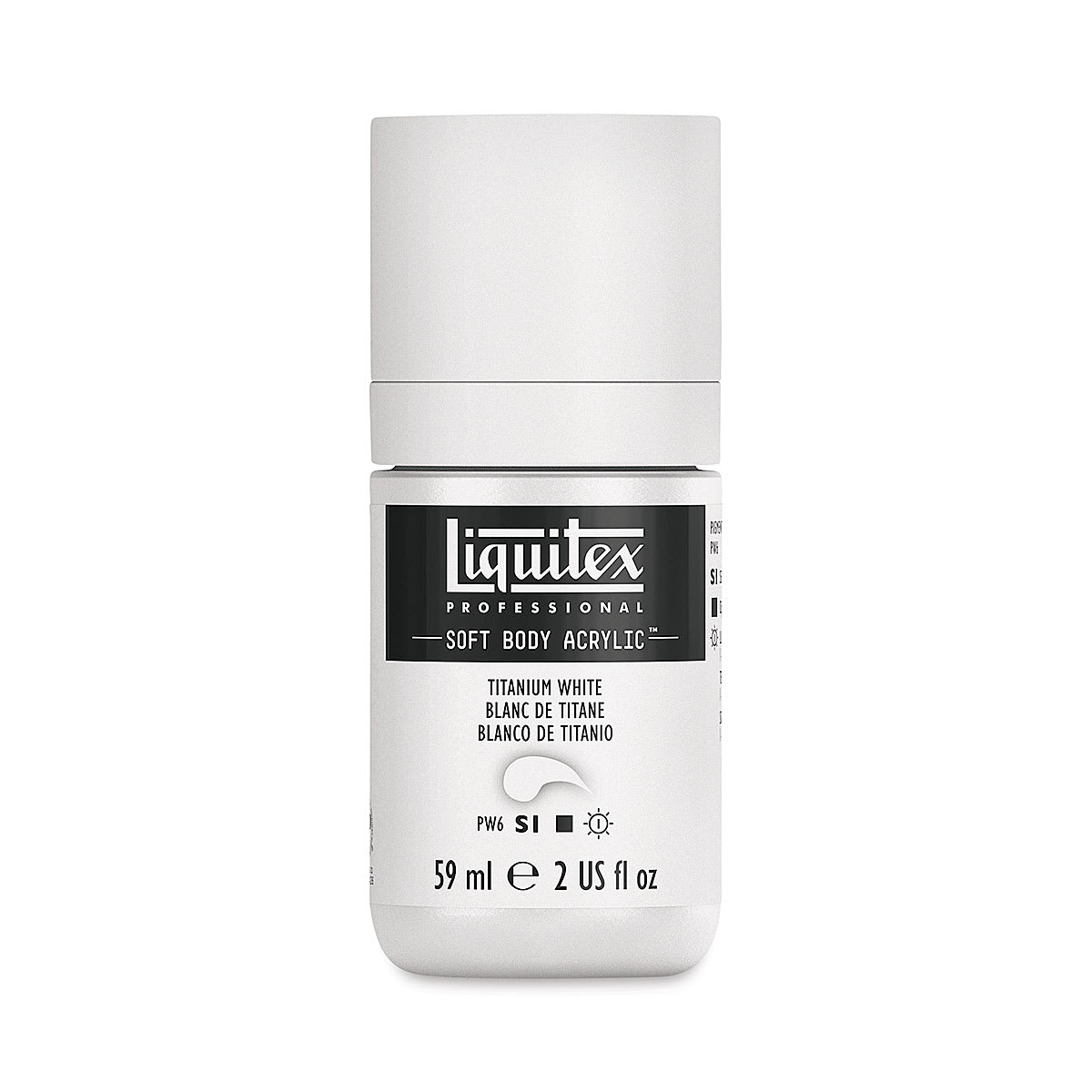 Liquitex Soft Body Artist Acrylics - Titanium White, 59 ml bottle