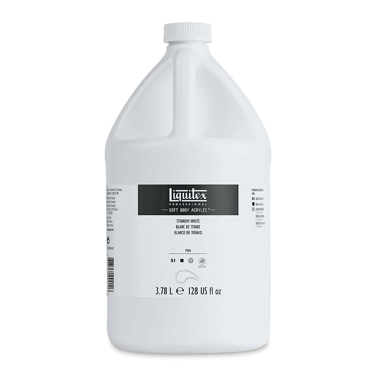 Liquitex Soft Body Acrylics - Titanium White 3.78L Bottle Liquitex Soft Body Acrylics - Titanium White 3.78L Bottle