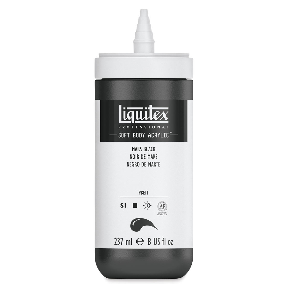 Liquitex Soft Body Acryics - Mars Black 8oz Bottle Liquitex Soft Body Acryics - Mars Black 8oz Bottle