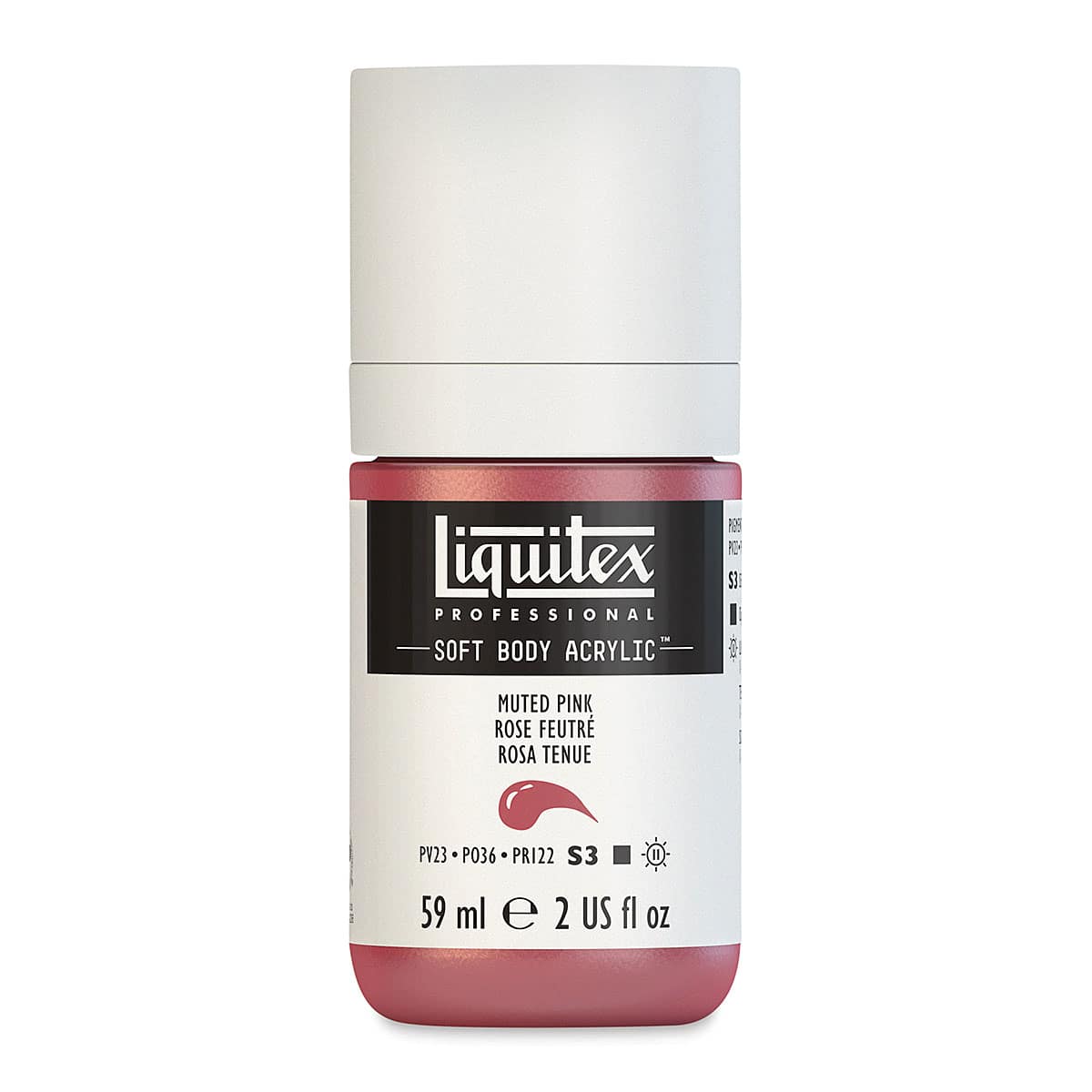 Liquitex Soft Body Artist Acrylics - Muted Pink, 2 oz Tube