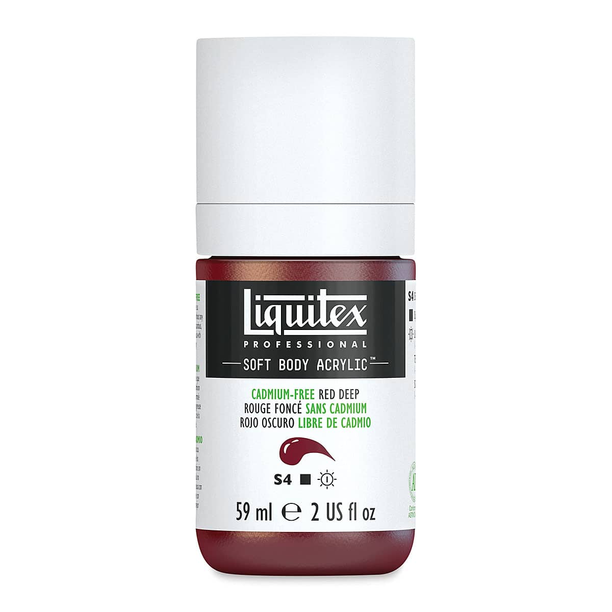 Liquitex Soft Body Artist Acrylics - Cadmium Free Red Deep, 59 ml bottle
