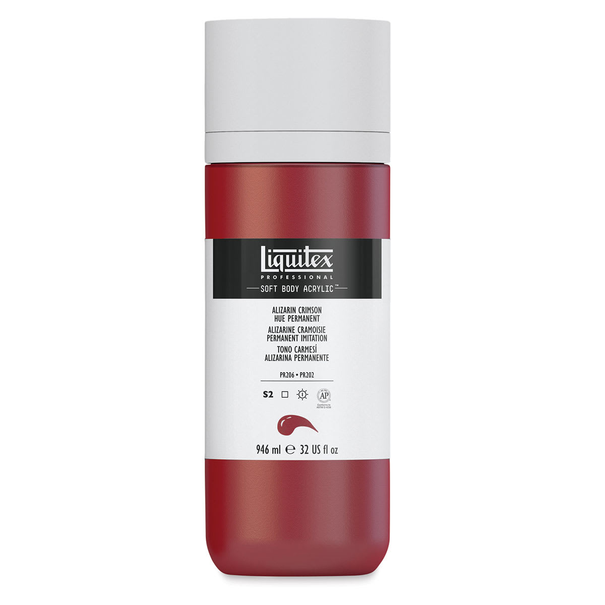 Liquitex Soft Body Acrylics - Alizarin Crimson Hue Permanent 32oz Bottle Liquitex Soft Body Acrylics - Alizarin Crimson Hue Permanent 32oz Bottle