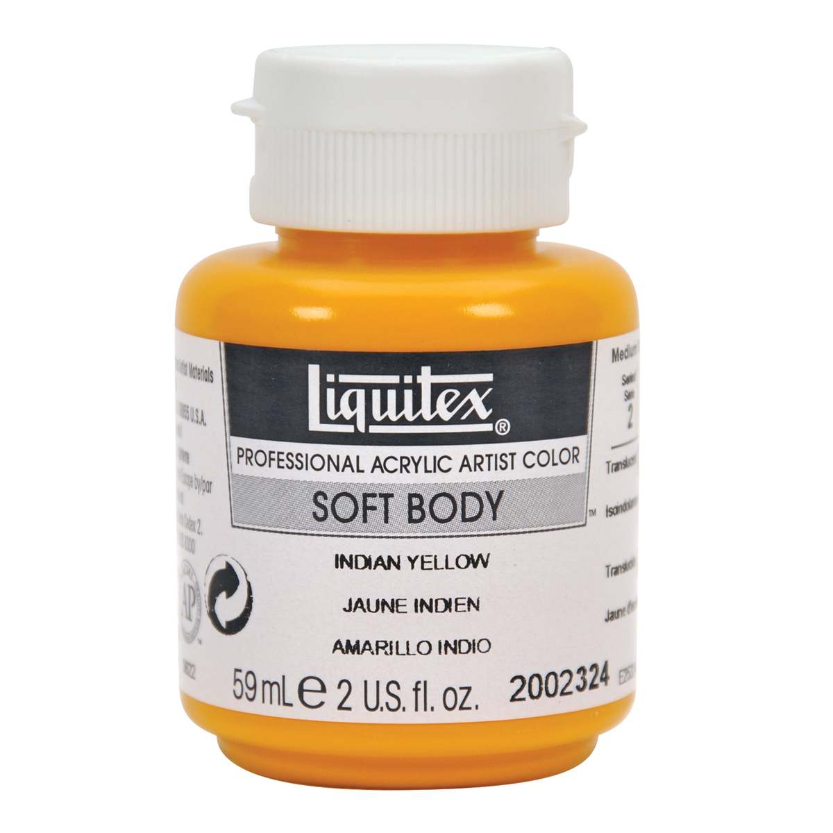 Professional Soft Body Acrylic Colors Indian Yellow