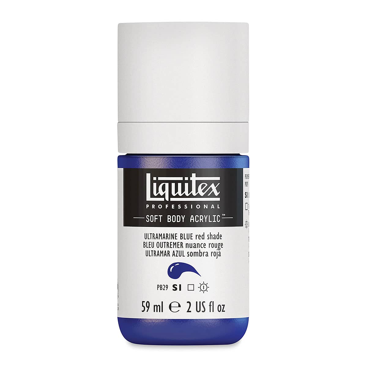 Liquitex Soft Body Artist Acrylics - Ultramarine Blue (Red Shade), 59 ml bottle