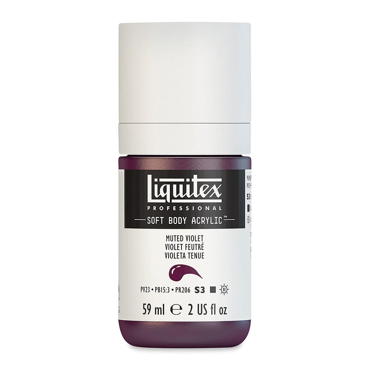 Liquitex Soft Body Artist Acrylics - Muted Violet, 2 oz Tube