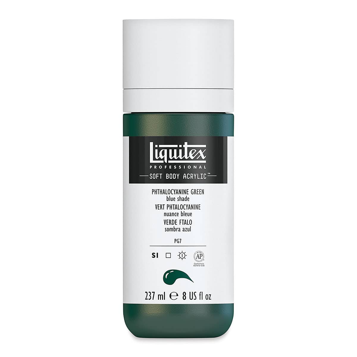 Liquitex Soft Body Artist Acrylics - Phthalo Green (Blue Shade), 237 ml