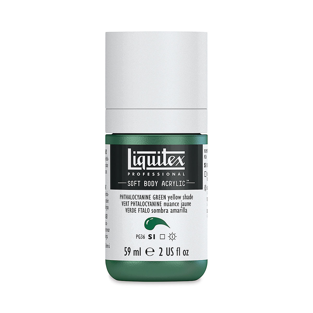 Liquitex Soft Body Artist Acrylics - Phthalo Green (Yellow Shade), 2 oz